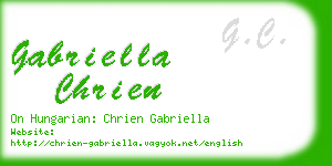 gabriella chrien business card